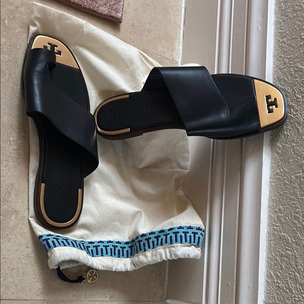 Tory Burch Black Slide Sandals